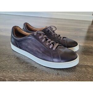 Magnanni Leather Sneakers Casual Dress Shoes Comfort Gray White Sole US 12 #6‎